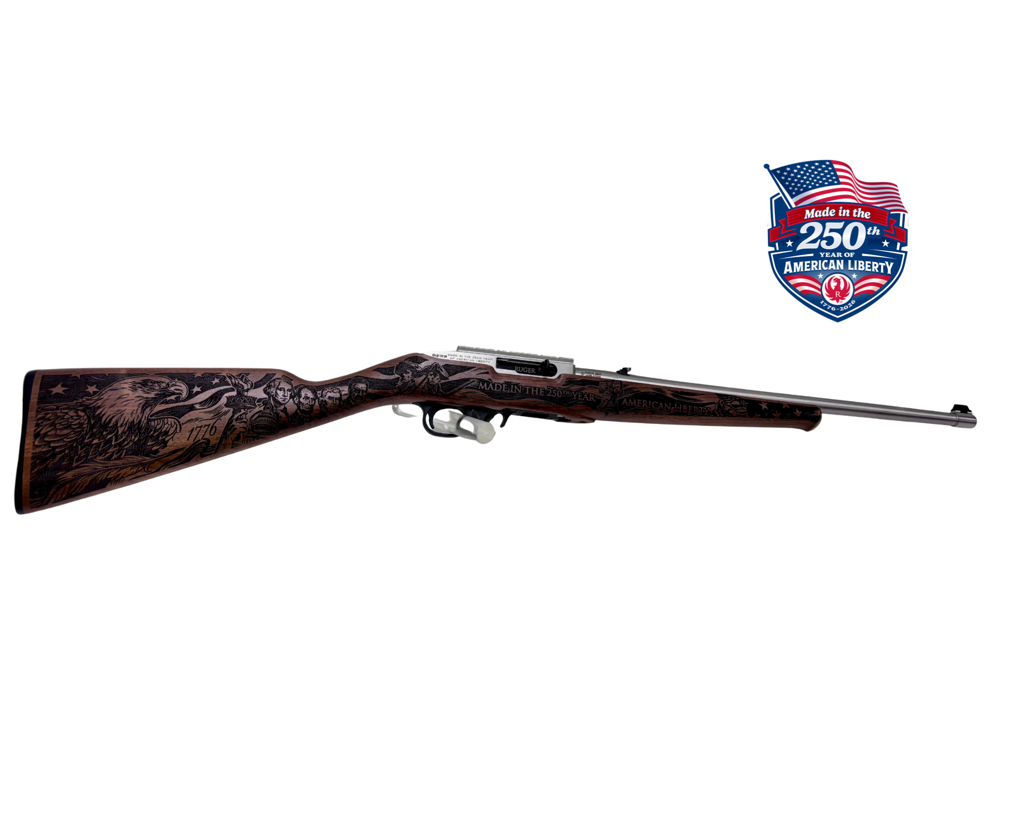 RUGER 1022® 250TH ANNIVERSARY .22 LR 18,547CM AMERICAN WALNUT 4